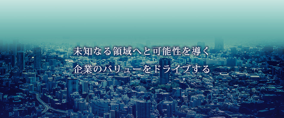 未知なる領域へと可能性を導く　企業のバリューをドライブする